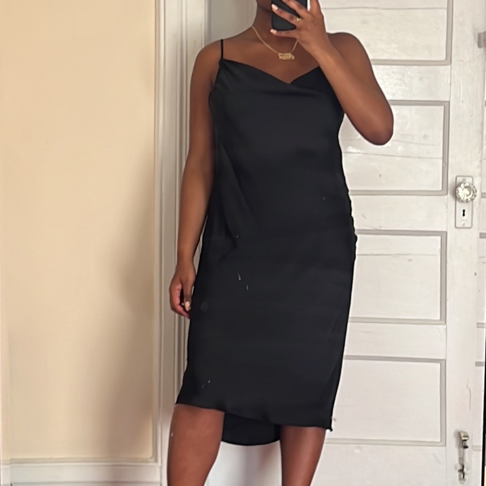 Zara satin slip dress
